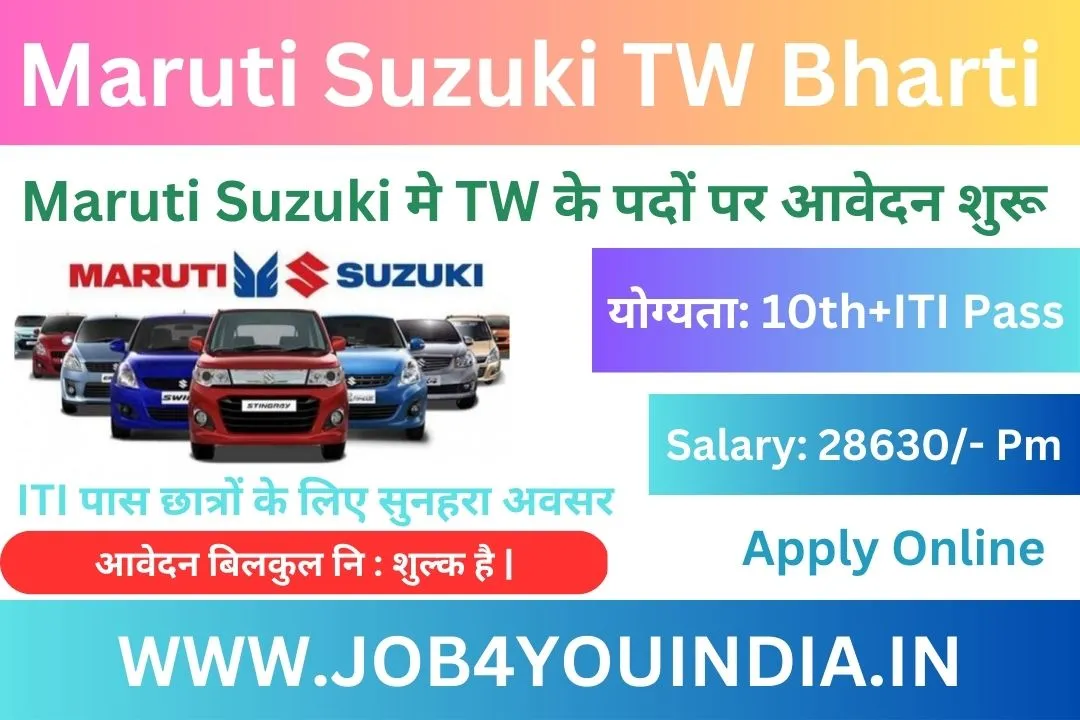 Maruti Suzuki TW Recruitment 2024 TW Recruitment Apply Online Now