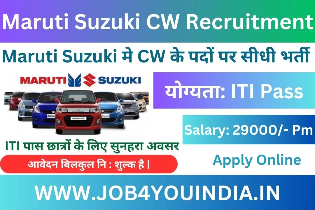 Maruti Suzuki CW Recruitment