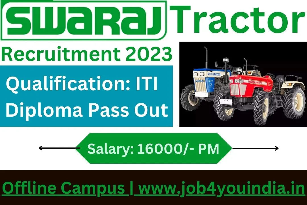 Swaraj Tractor Recruitment 2023