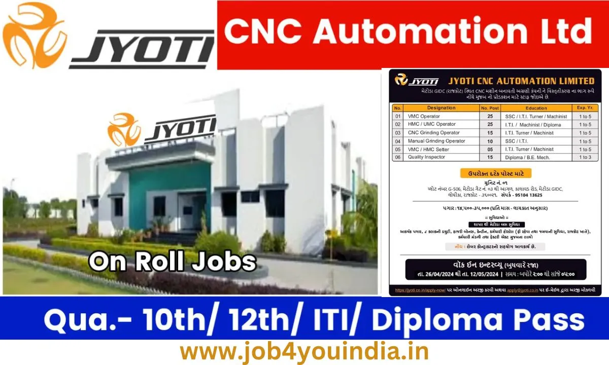 Jyoti CNC Automation Recruitment 2024